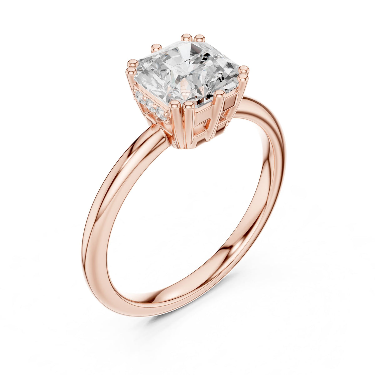 Radiant Solitaire Lab Grown Diamond Engagement Ring
