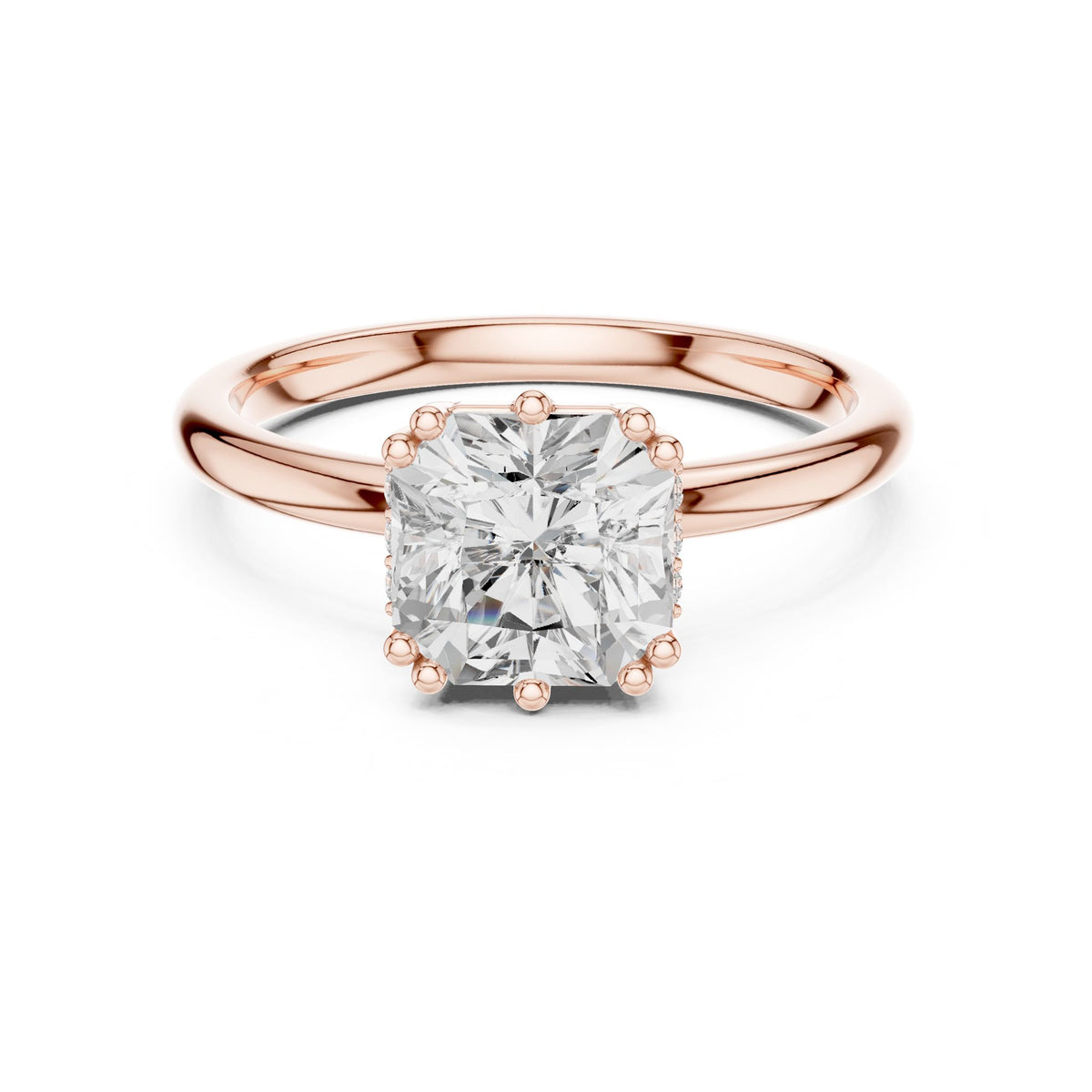 Radiant Solitaire Lab Grown Diamond Engagement Ring