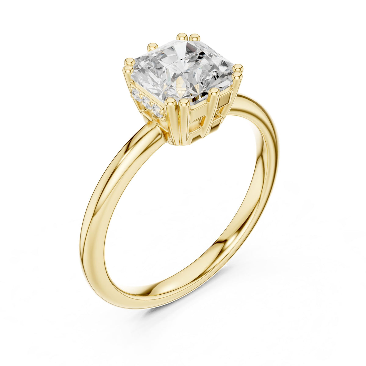 Radiant Solitaire Lab Grown Diamond Engagement Ring