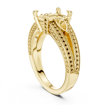 Radiant Three Stone Lab Grown Diamond Engagement Ring