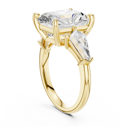 Radiant Three Stone Lab Grown Diamond Engagement Ring