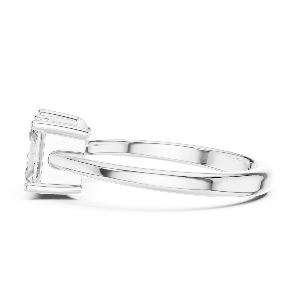 Radiant Three Stone Lab Grown Diamond Engagement Ring