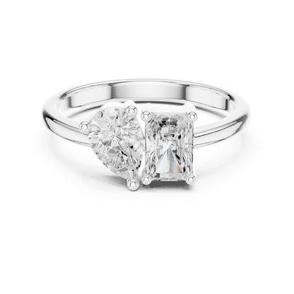 Radiant Three Stone Lab Grown Diamond Engagement Ring