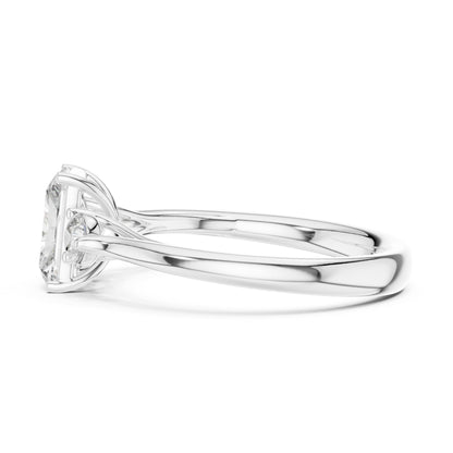 Radiant Three Stone Lab Grown Diamond Engagement Ring