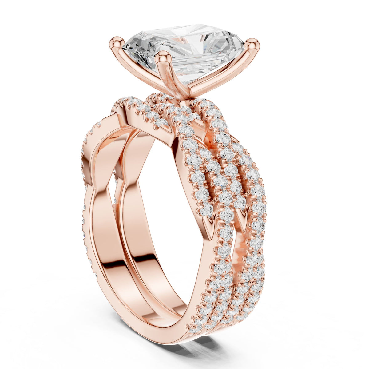 Radiant Twist Lab Grown Diamond Engagement Ring