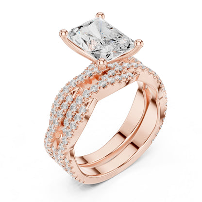Radiant Twist Lab Grown Diamond Engagement Ring