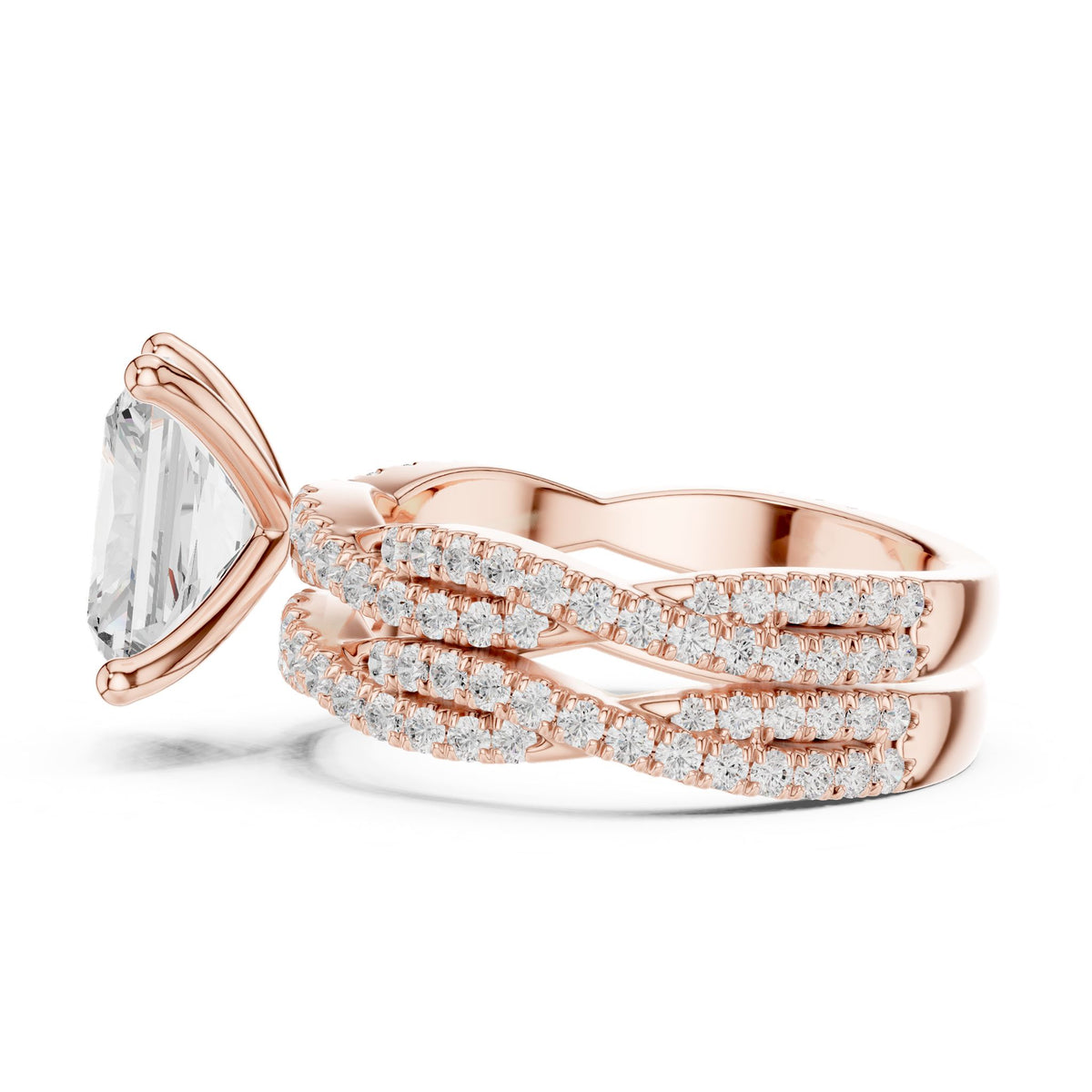 Radiant Twist Lab Grown Diamond Engagement Ring
