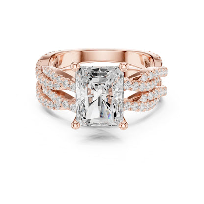 Radiant Twist Lab Grown Diamond Engagement Ring
