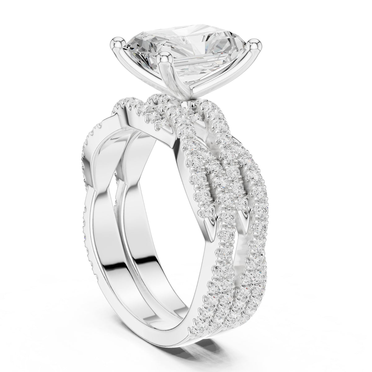 Radiant Twist Lab Grown Diamond Engagement Ring