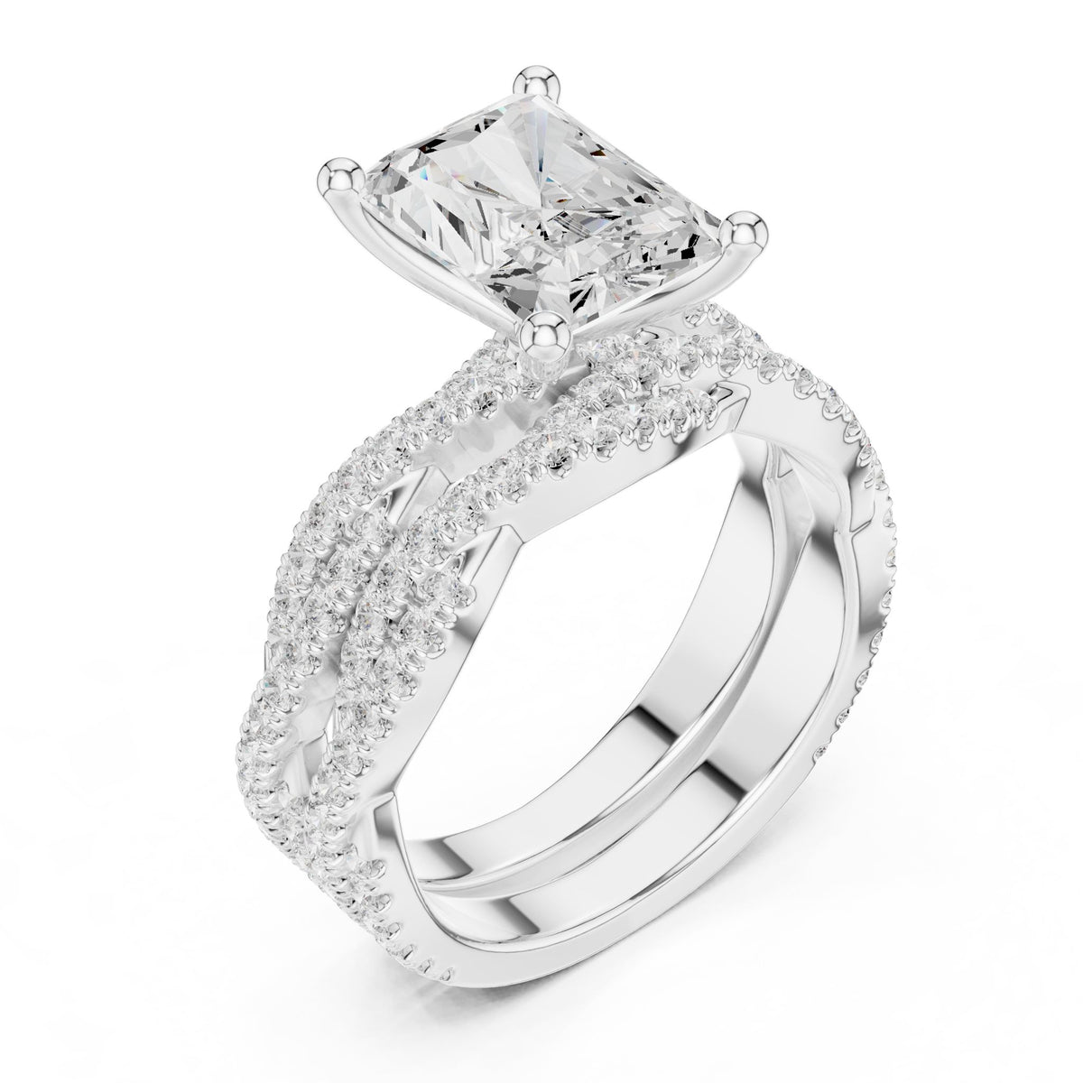 Radiant Twist Lab Grown Diamond Engagement Ring