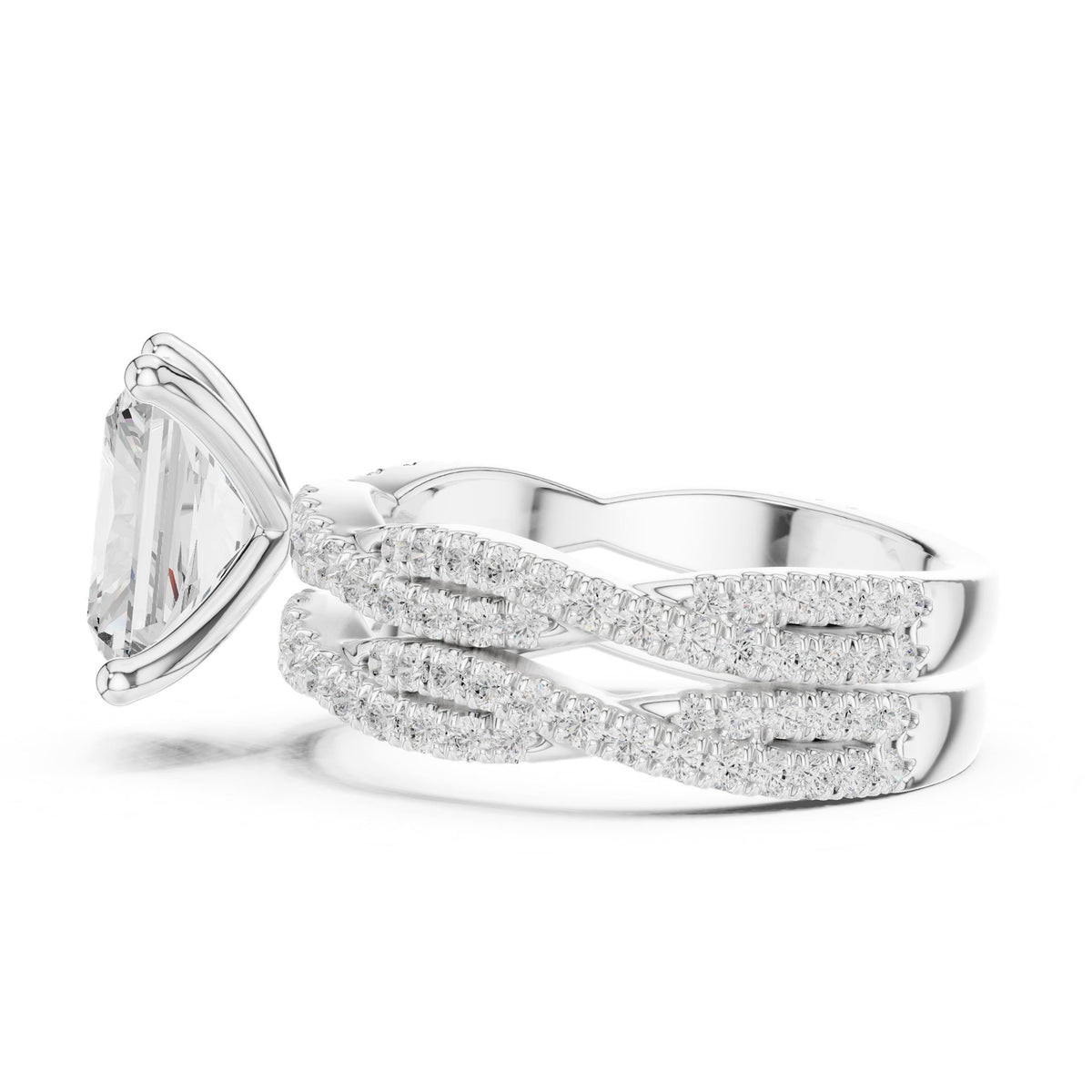 Radiant Twist Lab Grown Diamond Engagement Ring