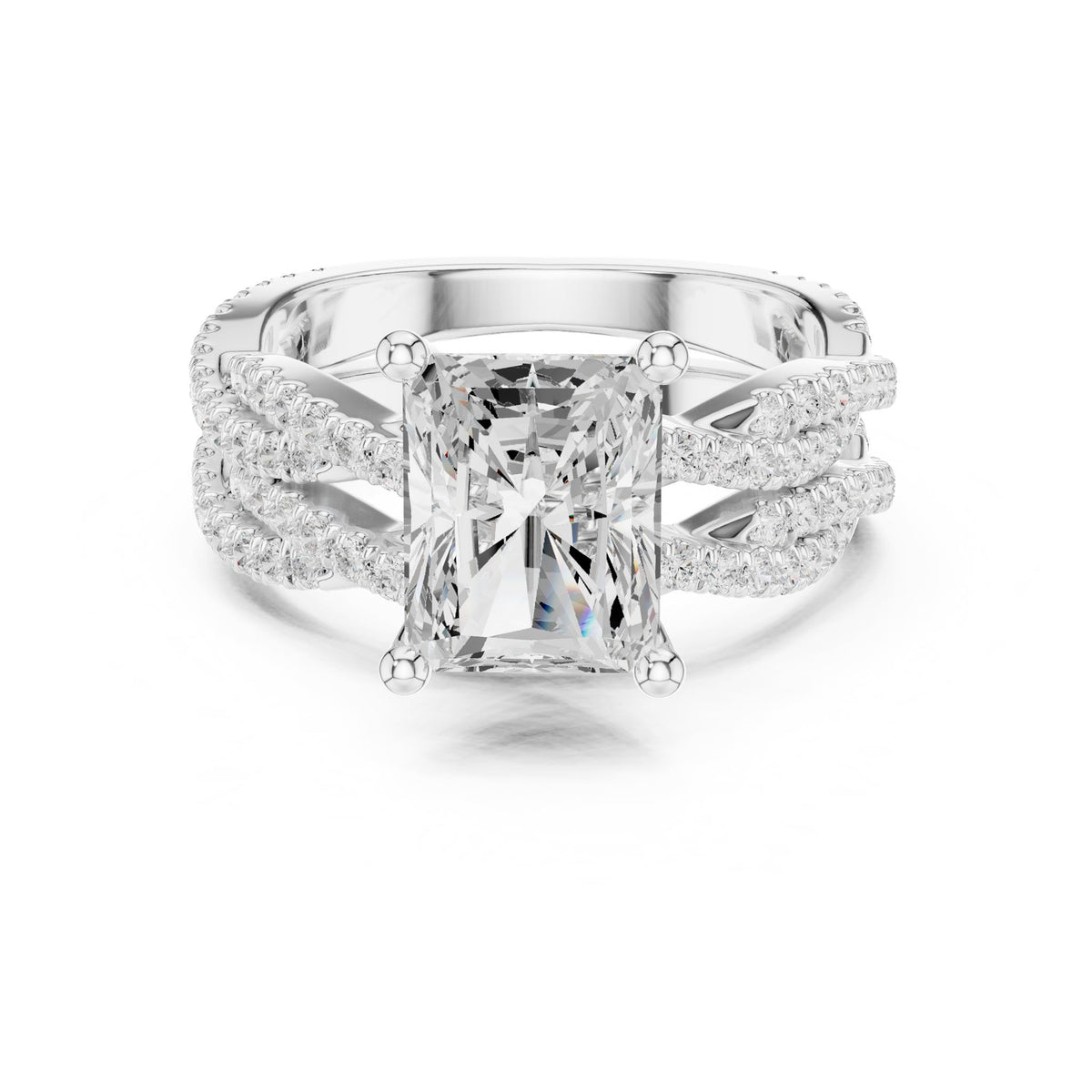 Radiant Twist Lab Grown Diamond Engagement Ring