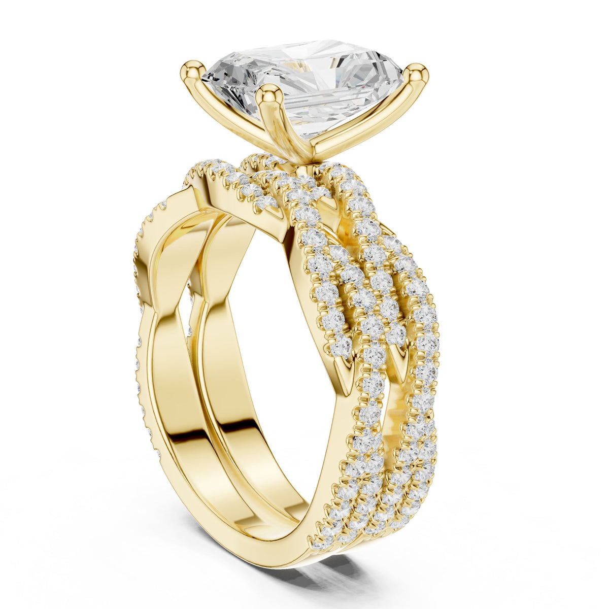 Radiant Twist Lab Grown Diamond Engagement Ring