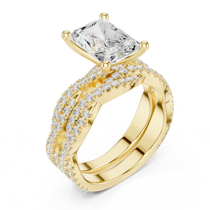 Radiant Twist Lab Grown Diamond Engagement Ring