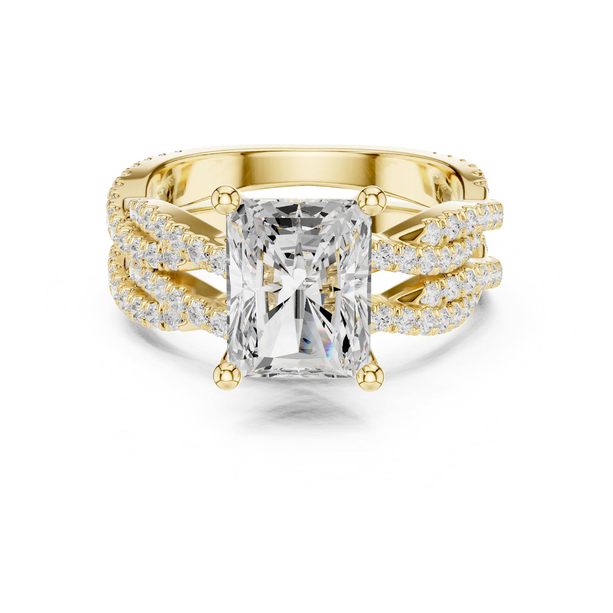 Radiant Twist Lab Grown Diamond Engagement Ring