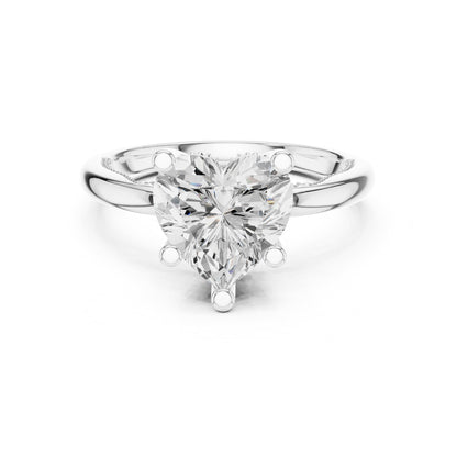 Round Accented Lab Grown Diamond Engagement Ring
