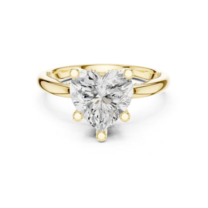 Round Accented Lab Grown Diamond Engagement Ring