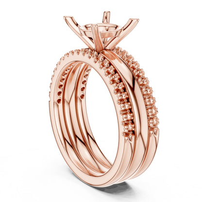Round Accented Lab Grown Diamond Engagement Ring