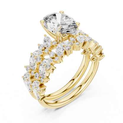 Round Accented Lab Grown Diamond Engagement Ring