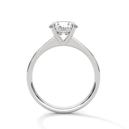 Round Accented Lab Grown Diamond Engagement Ring