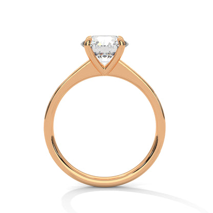 Round Accented Lab Grown Diamond Engagement Ring
