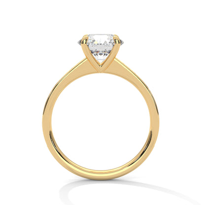 Round Accented Lab Grown Diamond Engagement Ring