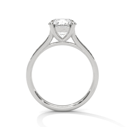 Round Accented Lab Grown Diamond Engagement Ring