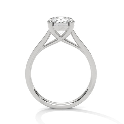 Round Accented Lab Grown Diamond Engagement Ring