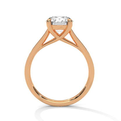 Round Accented Lab Grown Diamond Engagement Ring