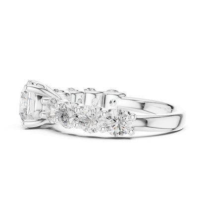 Round Accented Lab Grown Diamond Engagement Ring