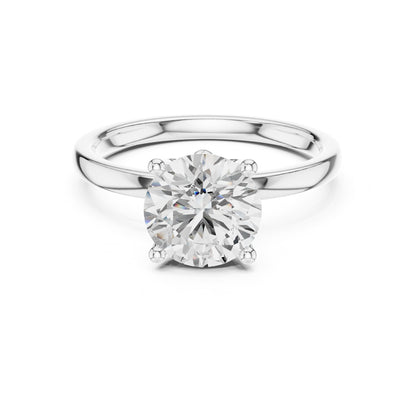 Round Accented Lab Grown Diamond Engagement Ring