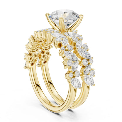 Round Accented Lab Grown Diamond Engagement Ring