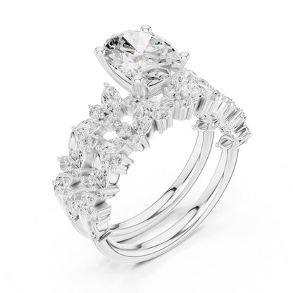 Round Accented Lab Grown Diamond Engagement Ring