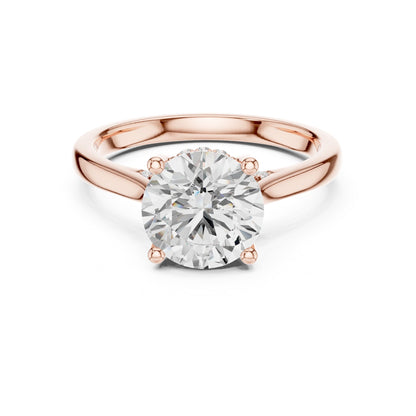Round Accented Lab Grown Diamond Engagement Ring