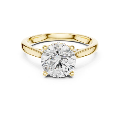 Round Accented Lab Grown Diamond Engagement Ring