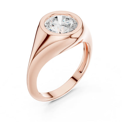 Round Bypass Lab Grown Diamond Engagement Ring