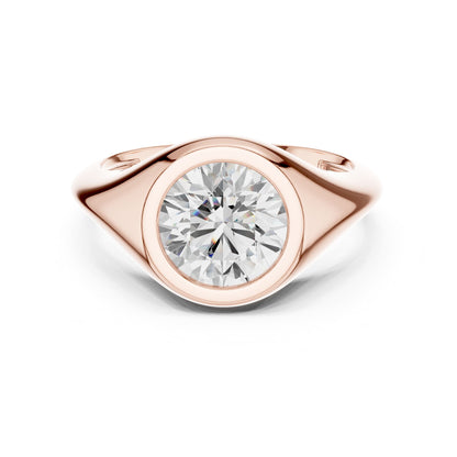 Round Bypass Lab Grown Diamond Engagement Ring