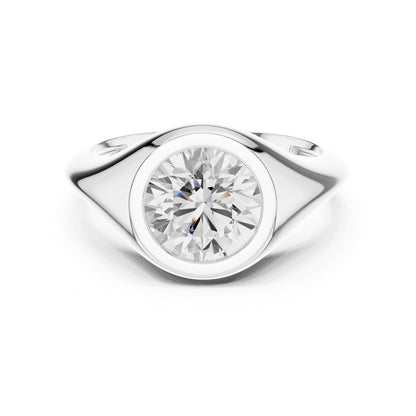Round Bypass Lab Grown Diamond Engagement Ring