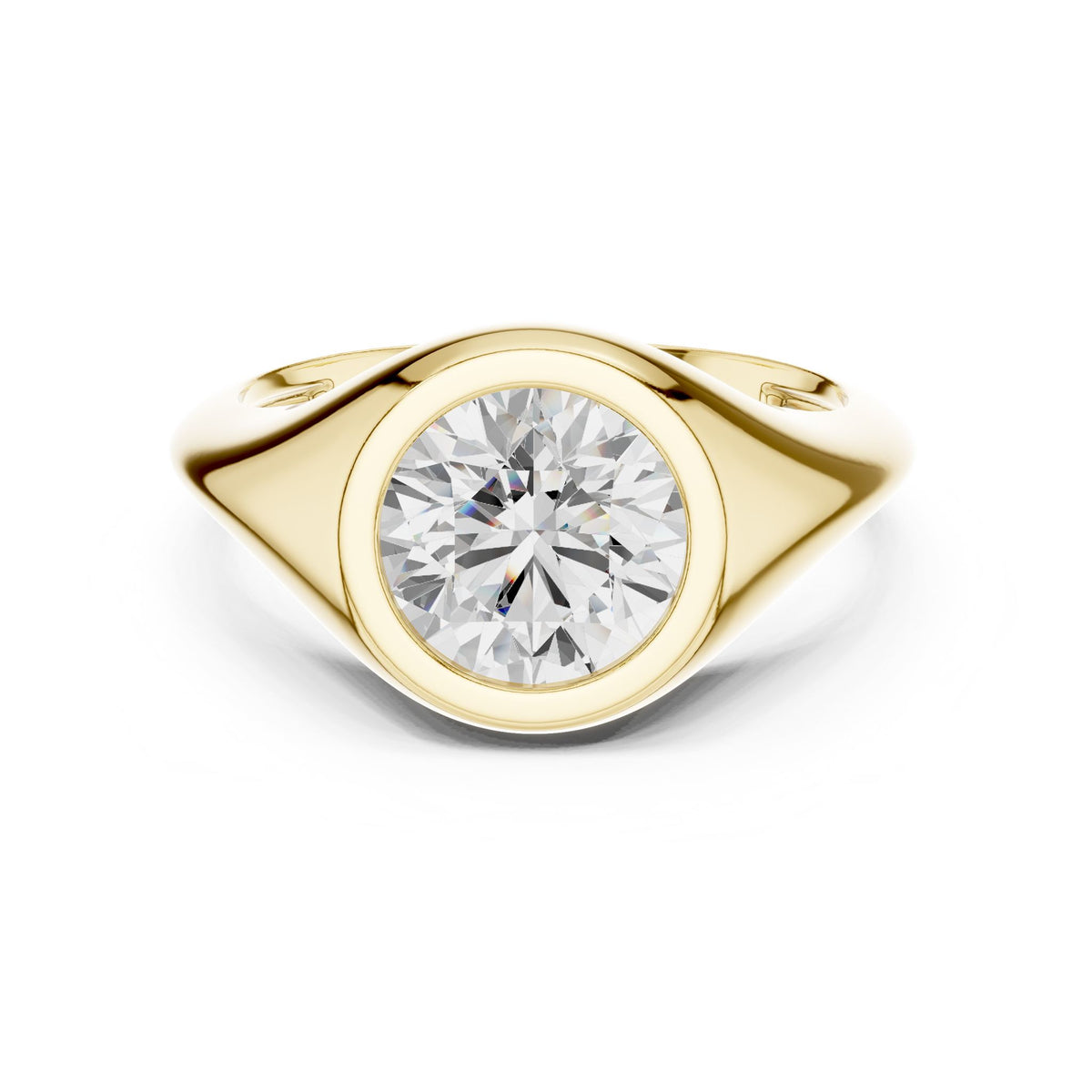 Round Bypass Lab Grown Diamond Engagement Ring