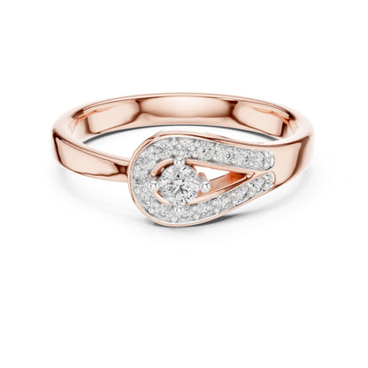 Round Bypass Lab Grown Diamond Engagement Ring