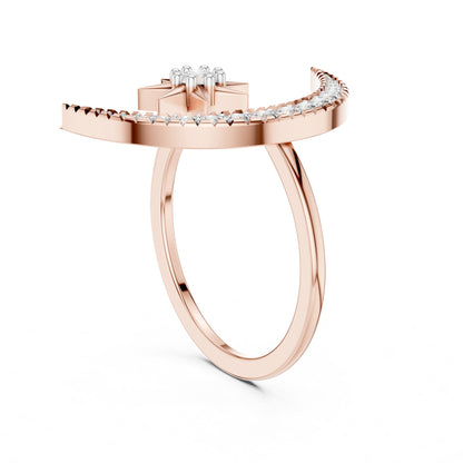 Round Bypass Lab Grown Diamond Engagement Ring