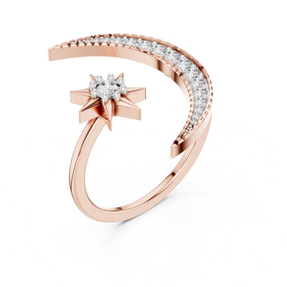 Round Bypass Lab Grown Diamond Engagement Ring