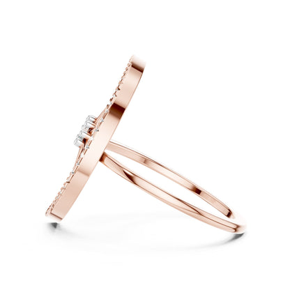 Round Bypass Lab Grown Diamond Engagement Ring