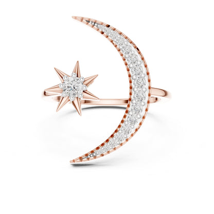 Round Bypass Lab Grown Diamond Engagement Ring