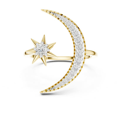 Round Bypass Lab Grown Diamond Engagement Ring
