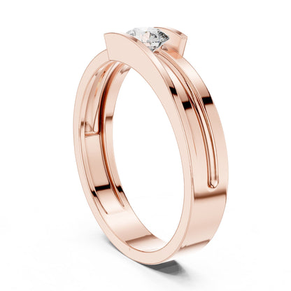 Round Bypass Lab Grown Diamond Engagement Ring