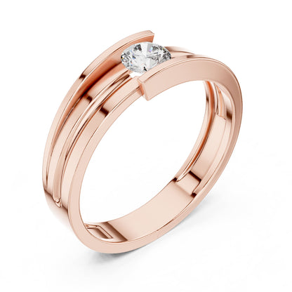 Round Bypass Lab Grown Diamond Engagement Ring