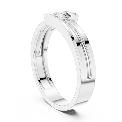 Round Bypass Lab Grown Diamond Engagement Ring