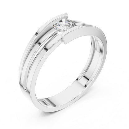 Round Bypass Lab Grown Diamond Engagement Ring