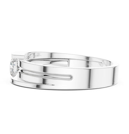 Round Bypass Lab Grown Diamond Engagement Ring